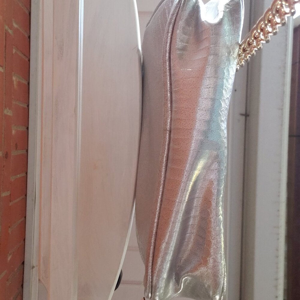 BNWT Victoria's Secret Fashion Show Silver Faux Snakeskin Chain Tassel (OS) - Picture 6 of 8